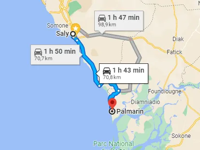 Itinéraire Palmarin — Saly