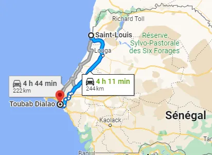 Itinéraire Saint-Louis — Toubab Dialaw