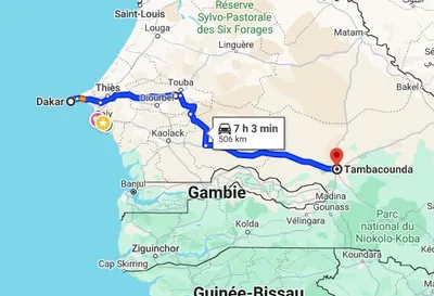 Trajet Dakar — Tambacounda