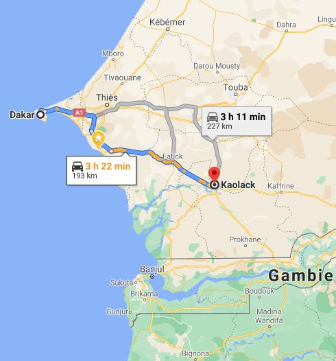 Taxi Dakar ↔ Kaolack