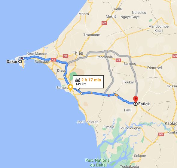 Taxi Dakar ↔ Fatick