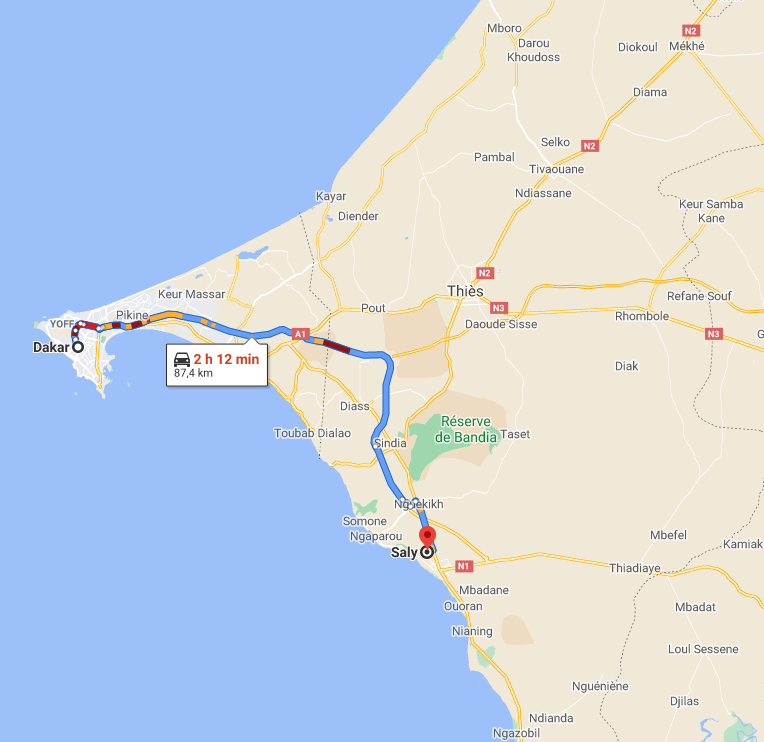 Taxi Dakar ↔ Saly
