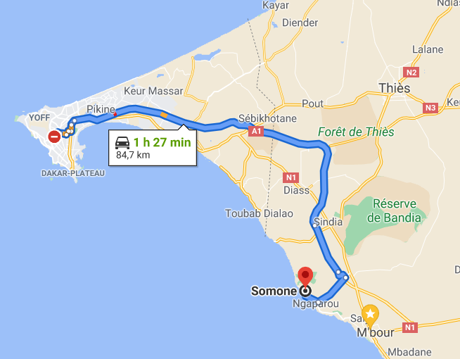 Taxi Dakar ↔ Somone