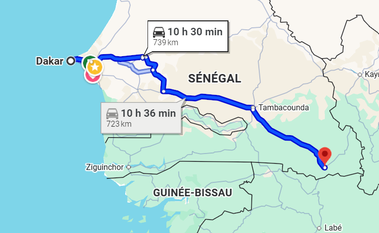 Taxi Dakar ↔ Kédougou